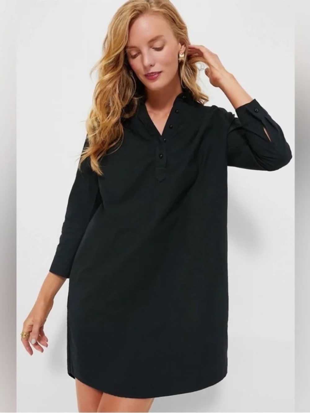 Tuckernuck Pomander Place Polly Shirtdress, Black, Size M